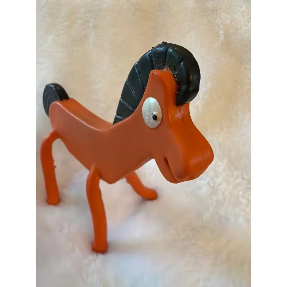 Vintage Jesco Gumby Pokey Horse Bendable Figure Hong Kong Rubber Toy 6